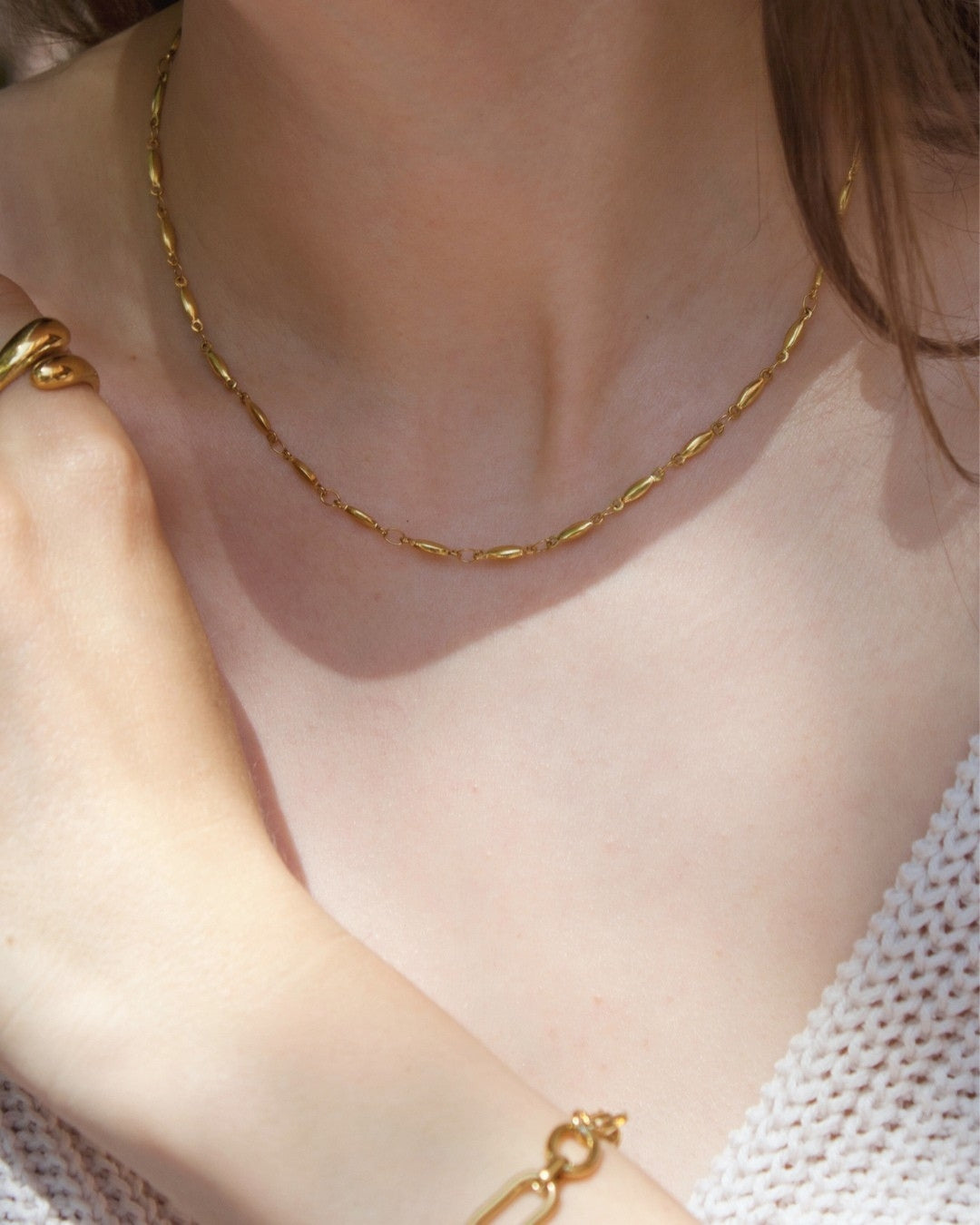 BEADED CHAIN NECKLACE