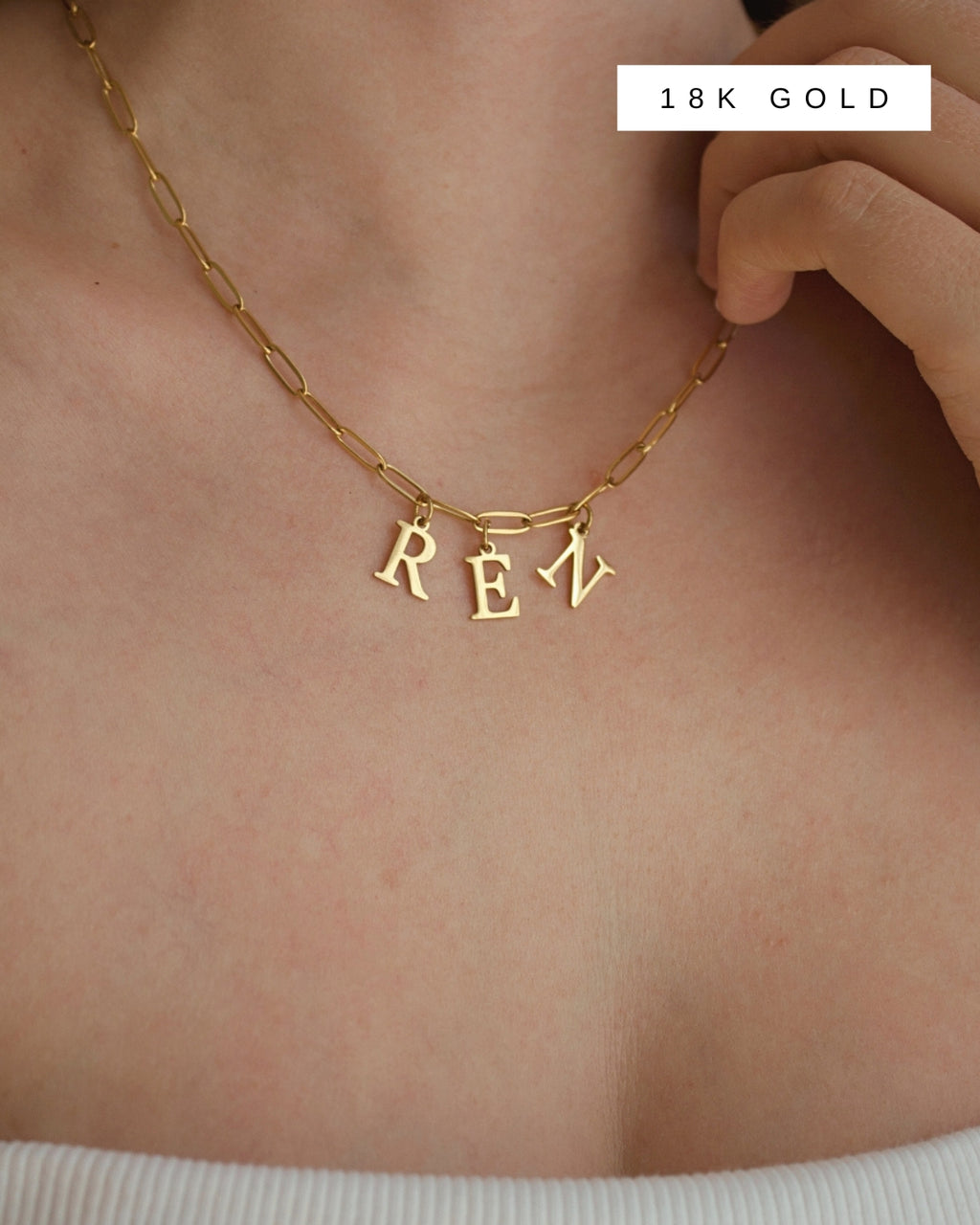 PERSONALISED LETTER PAPERCLIP NECKLACE