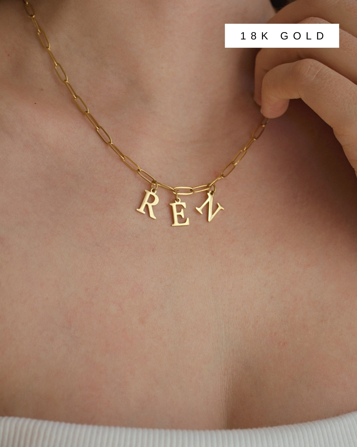 PERSONALISED LETTER PAPERCLIP NECKLACE