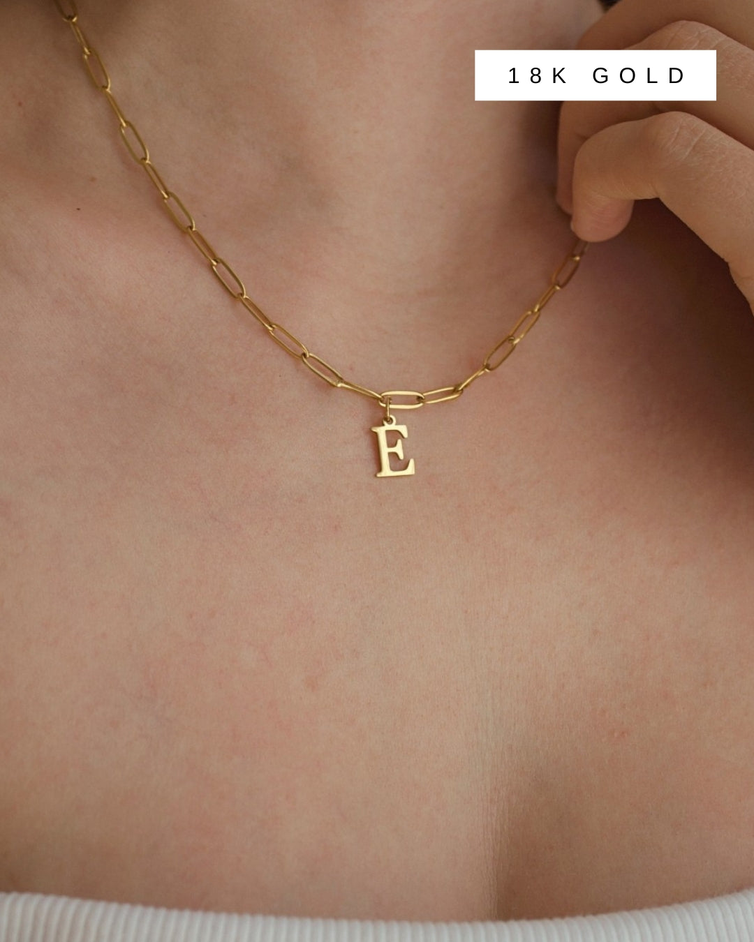 PERSONALISED LETTER PAPERCLIP NECKLACE