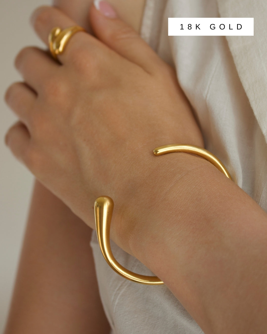 OPEN DROPLET CUFF BANGLE