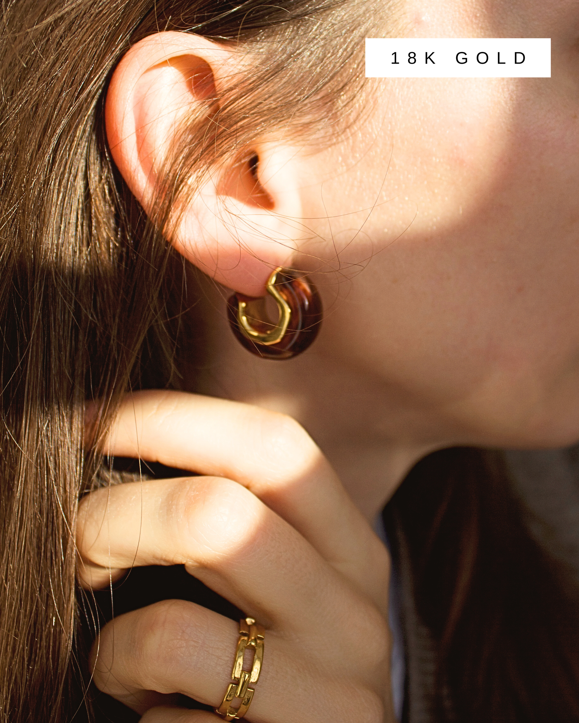 Hypoallergenic Tortoise Stud Earrings