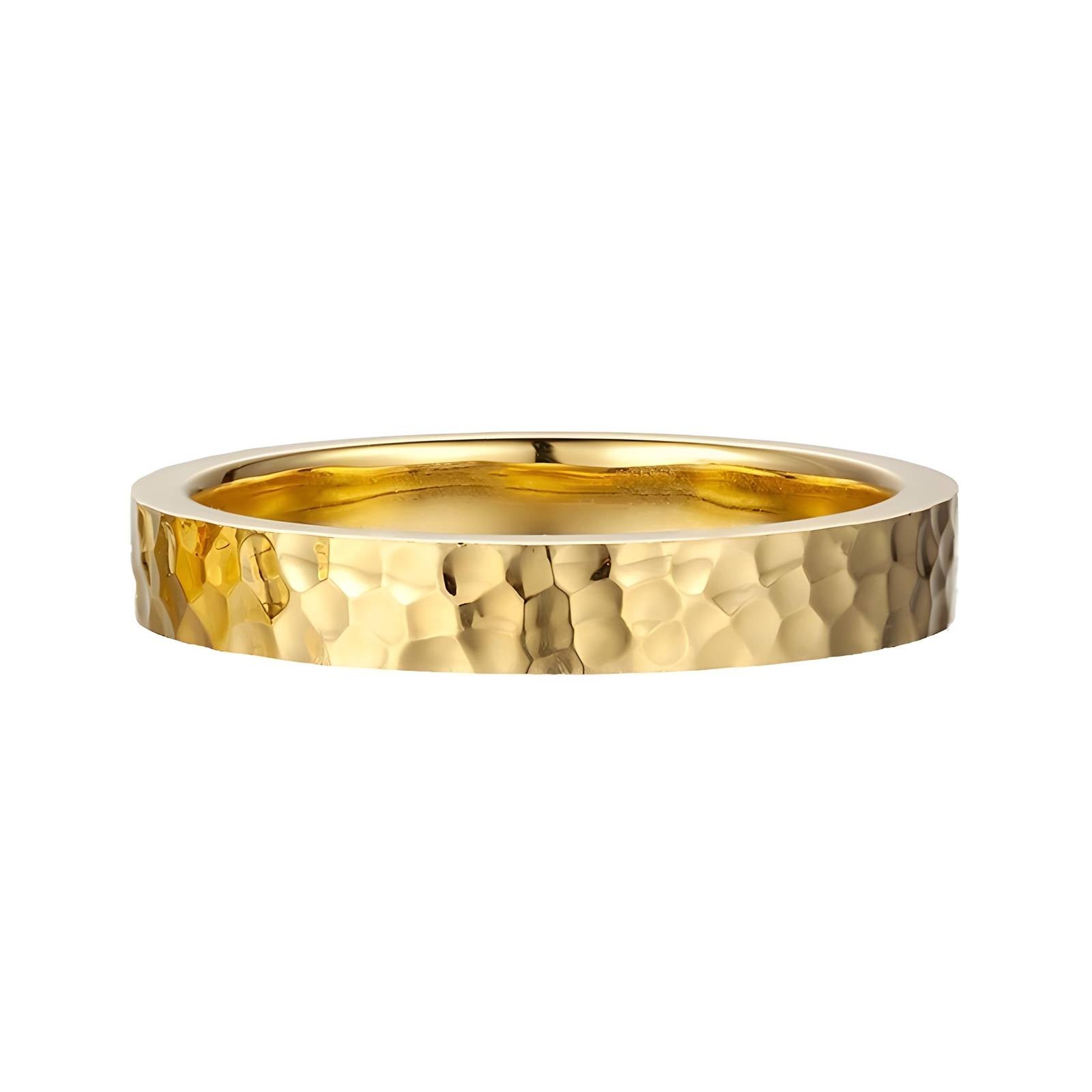 GOLD HAMMERED RING