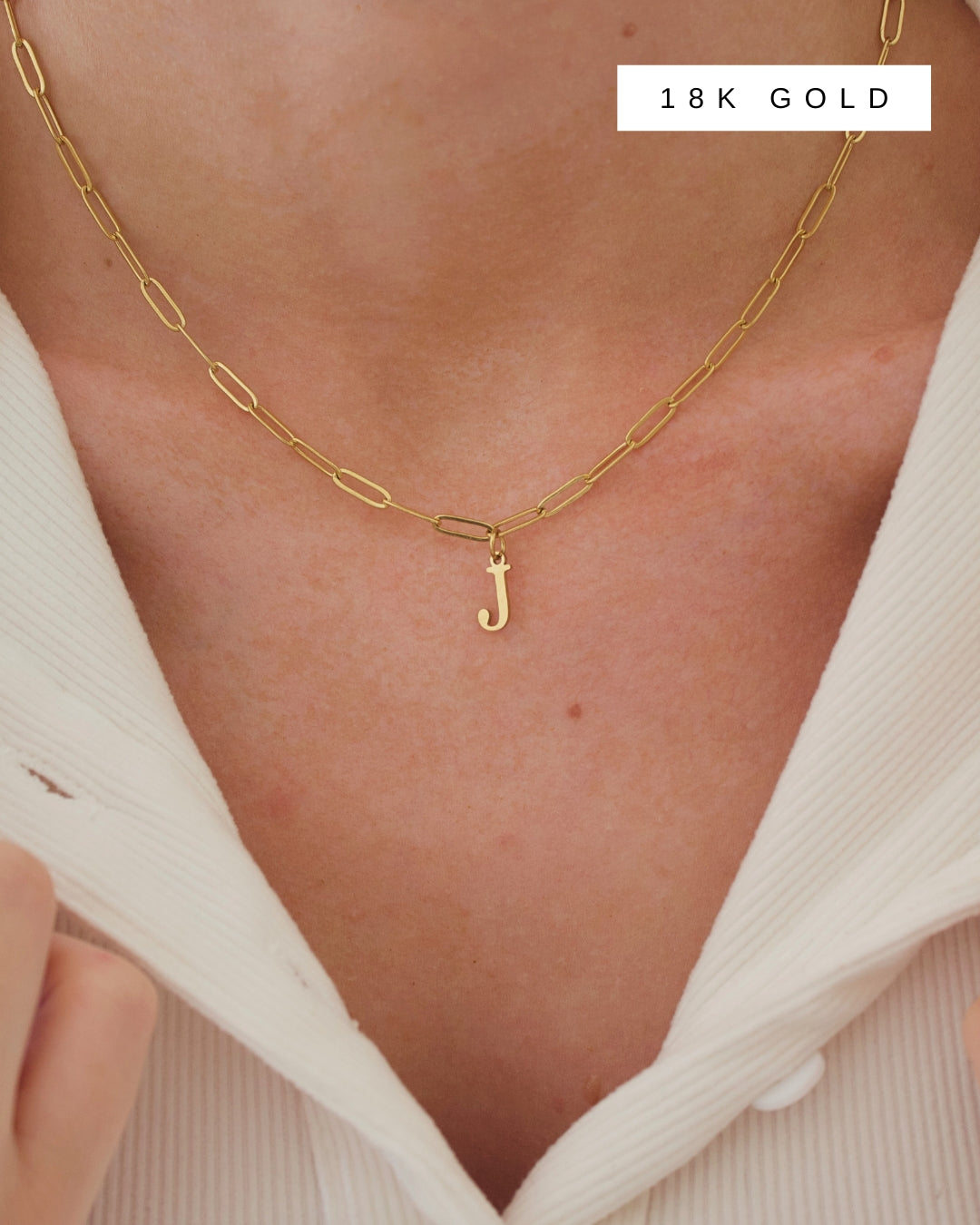 PERSONALISED LETTER PAPERCLIP NECKLACE