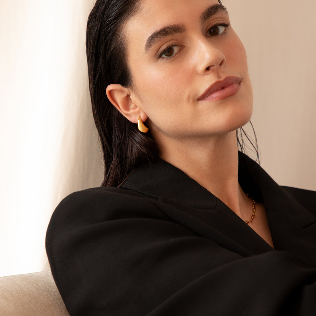 CHUNKY TEARDROP HYPOALLERGENIC EARRINGS