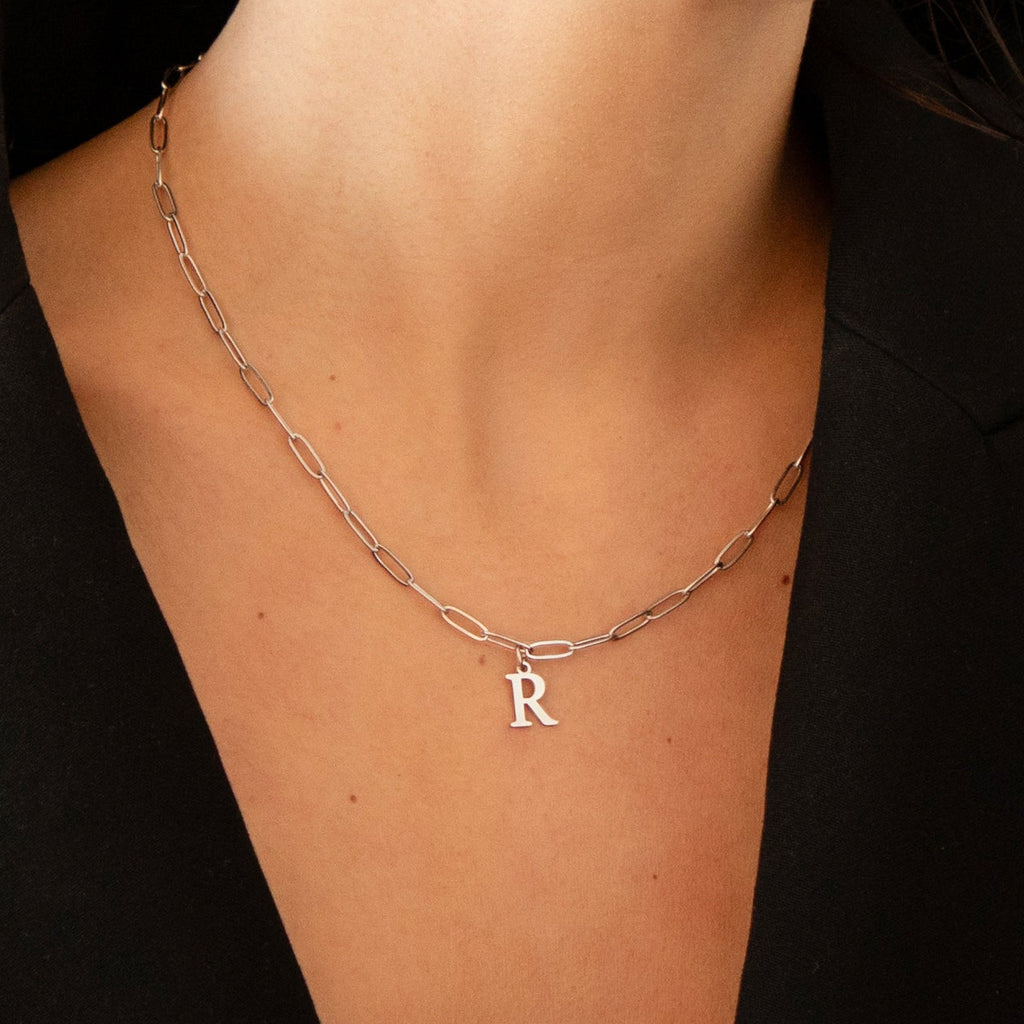 PERSONALISED LETTER PAPERCLIP NECKLACE