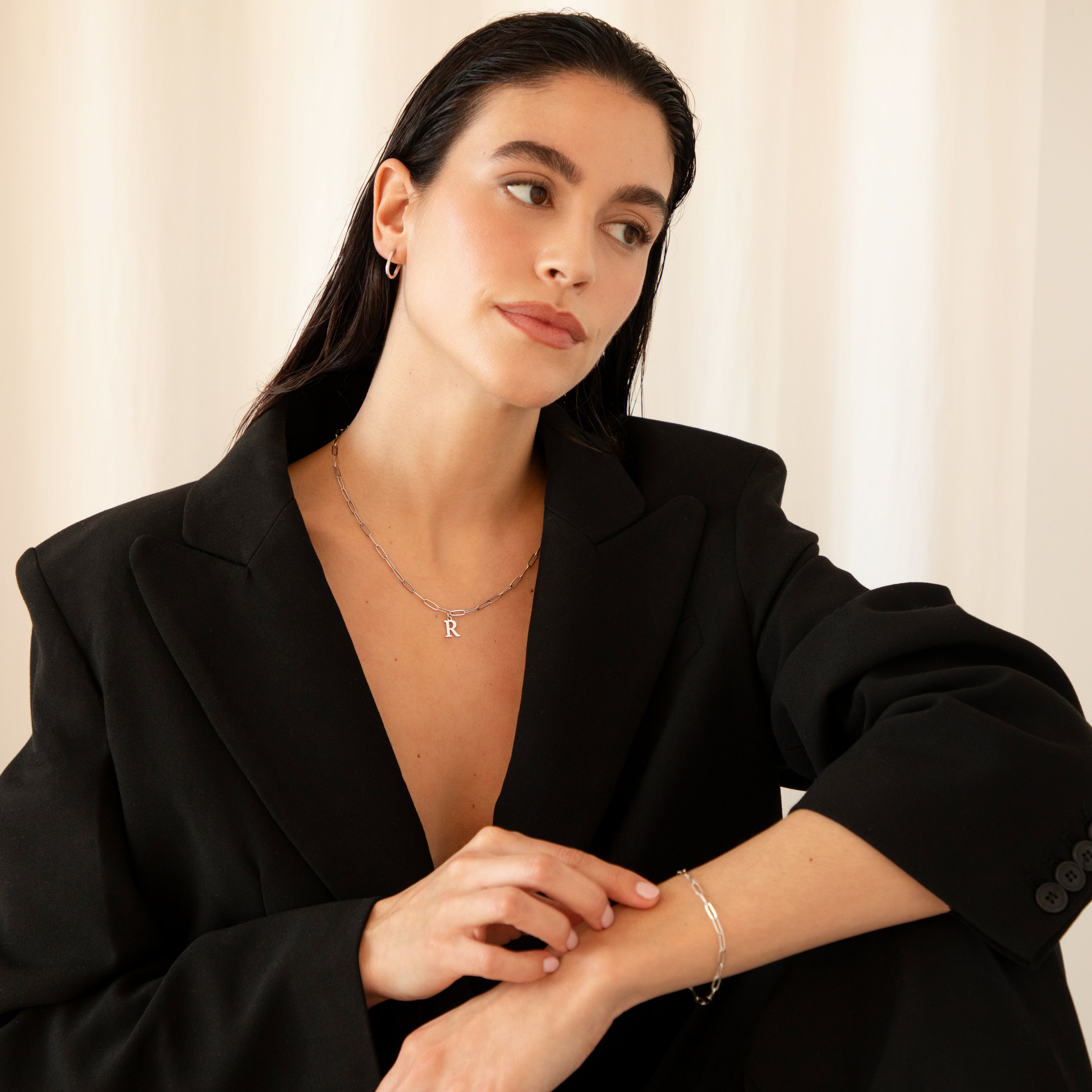 PERSONALISED LETTER PAPERCLIP NECKLACE