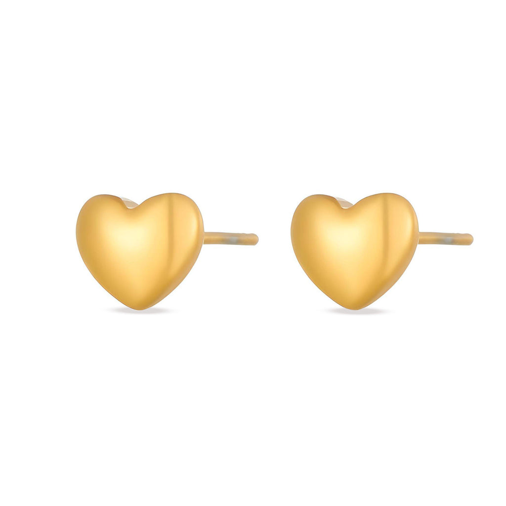 PUFFY HEART HYPOALLERGENIC EARRINGS