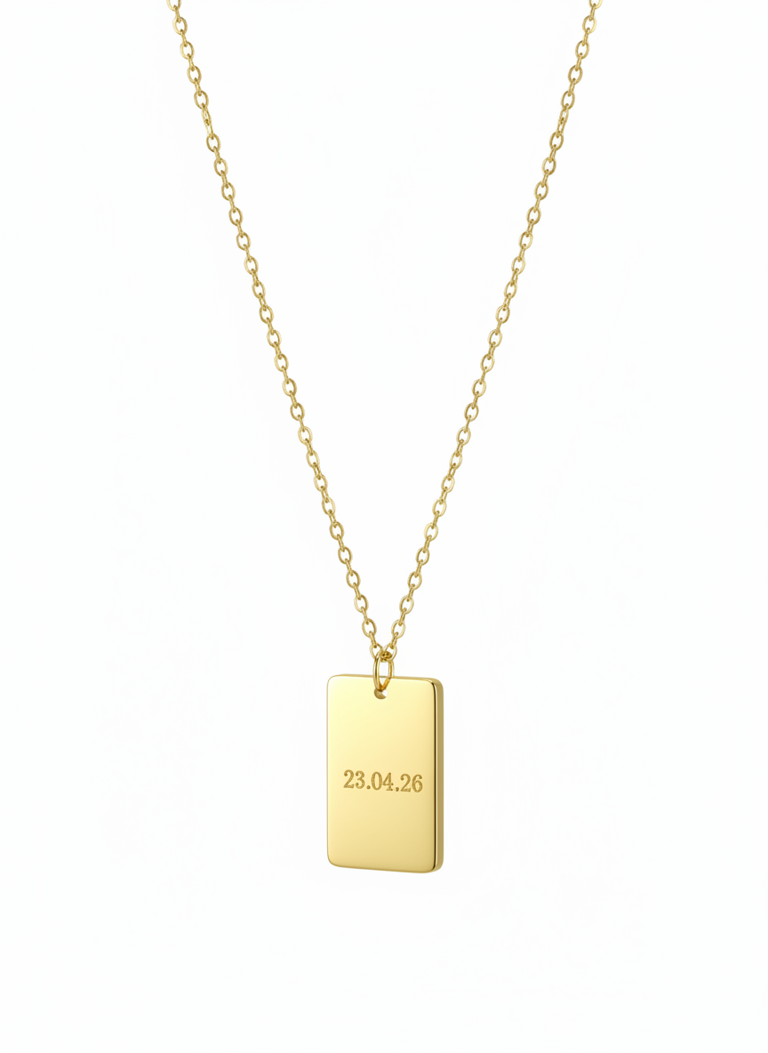 Personalised Rectangle Necklace
