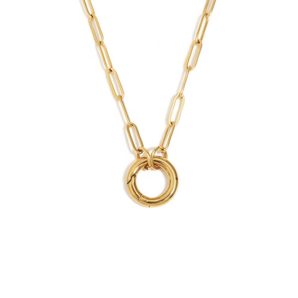HALO CLASP PAPERCLIP NECKLACE