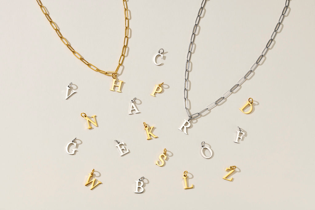 PERSONALISED LETTER PAPERCLIP NECKLACE