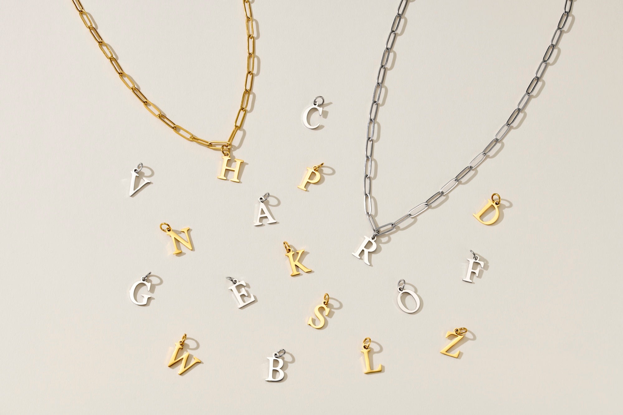 PERSONALISED LETTER PAPERCLIP NECKLACE
