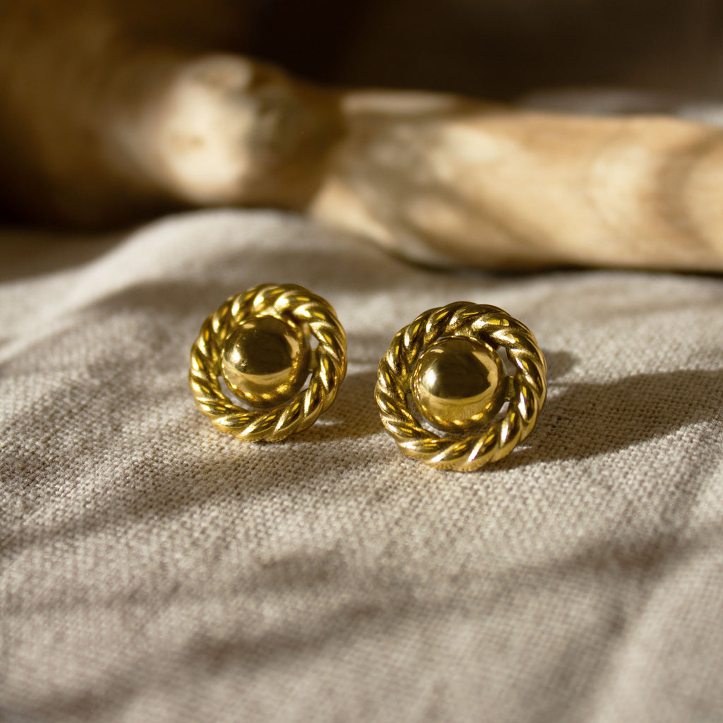 TWISTED STUD HYPOALLERGENIC EARRINGS