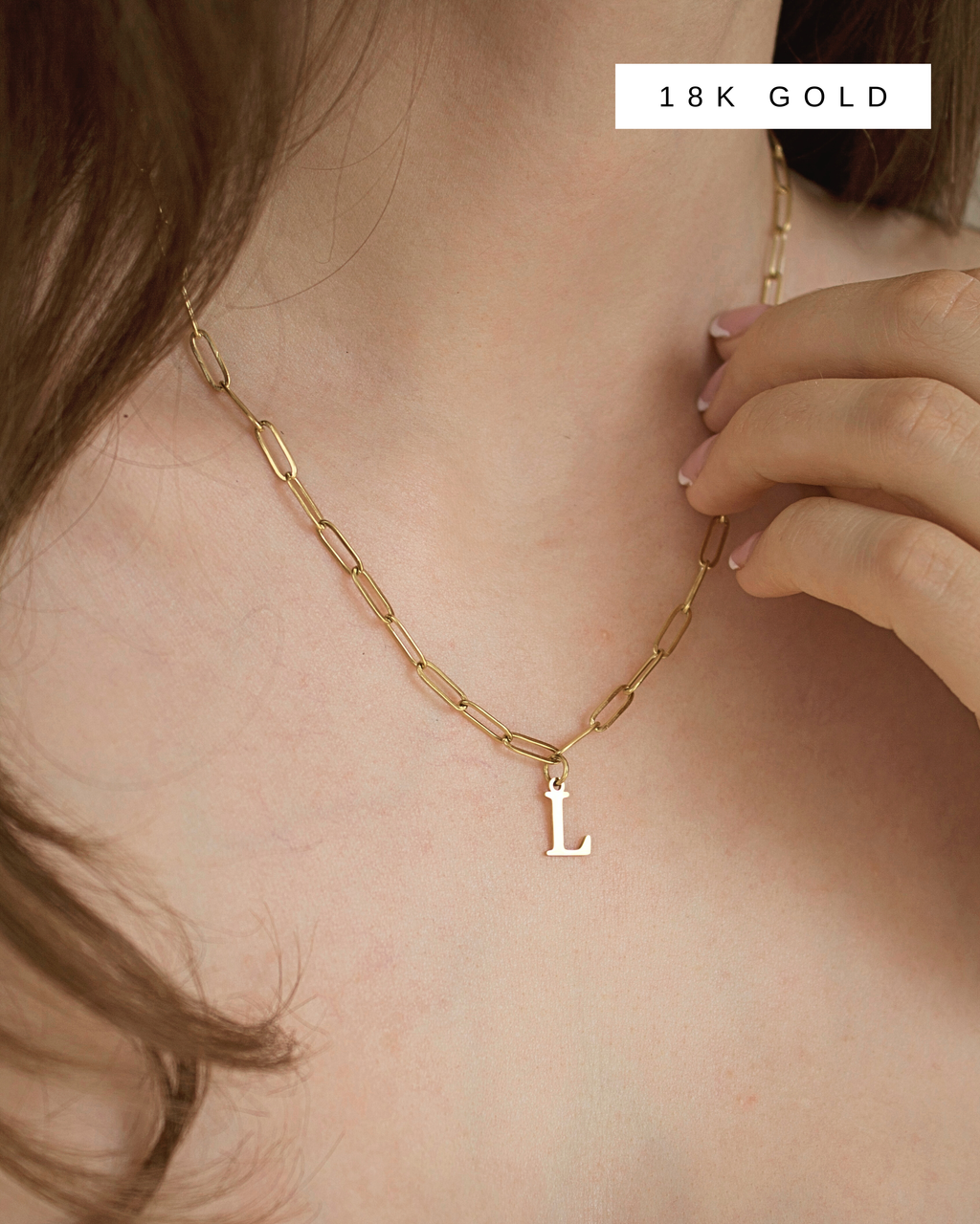 PERSONALISED LETTER PAPERCLIP NECKLACE