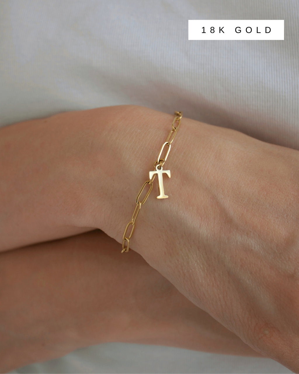 Personalised Letter Paperclip Bracelet