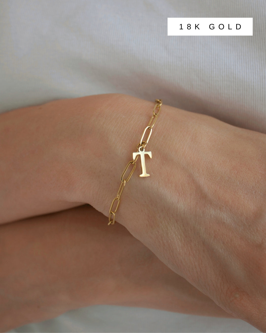 Personalised Letter Paperclip Bracelet